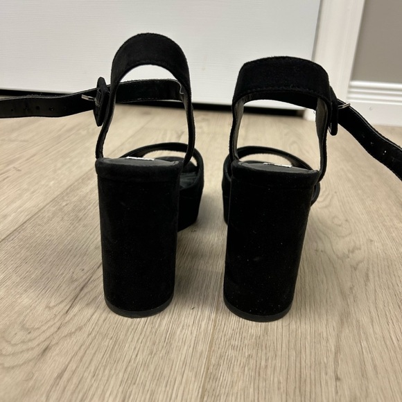 Steve Madden Trixie Black Platform Chunky Heels - Picture 3 of 6